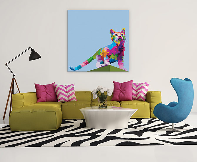  cat art or your living room
