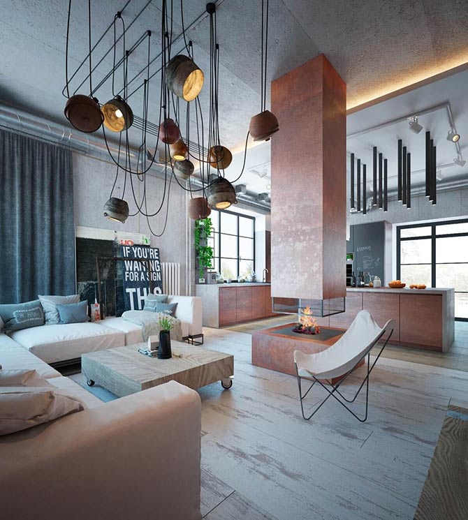 incorporate industrial interior design