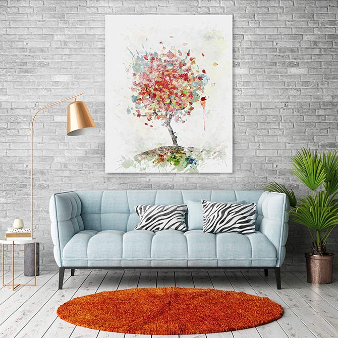 lounge room watercolour art