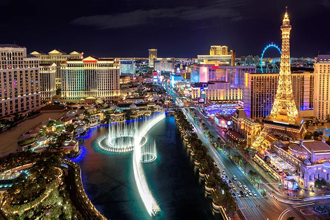 drone photography of Las Vegas