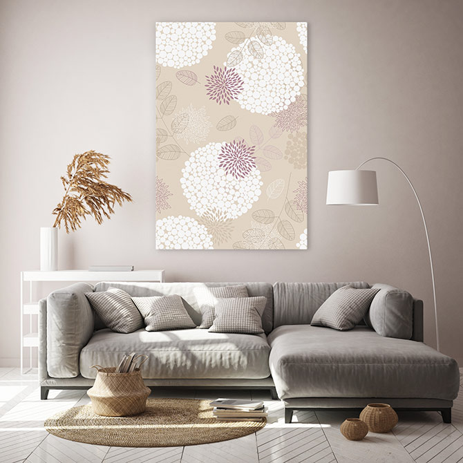 interior colour trends with floral art