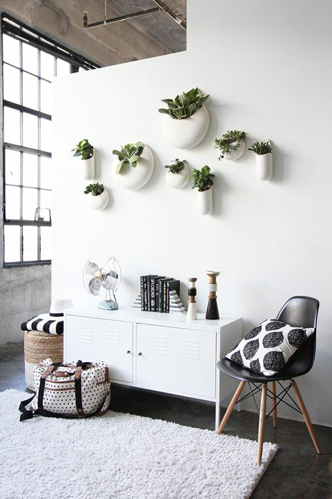 bedroom wall decor planters