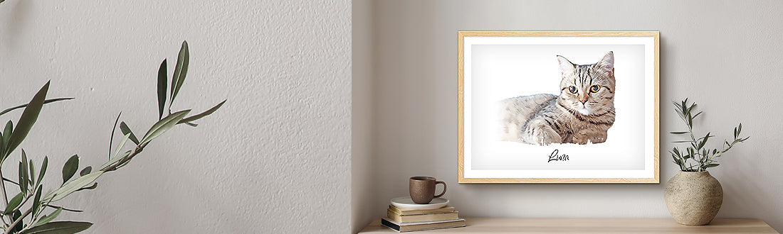 Cats Custom Portraits | Stretched Canvas & Framed Prints