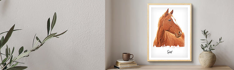 Horse Custom Portraits | Stretched Canvas & Framed Prints