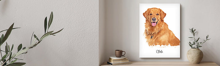 Dogs Custom Portraits | Stretched Canvas & Framed Prints