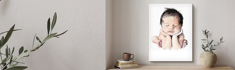 Baby Custom Portraits | Stretched Canvas & Framed Prints
