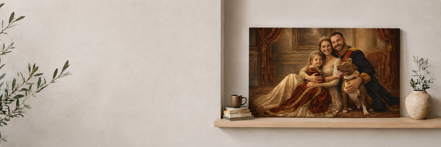 Royal Custom Portraits | Stretched Canvas & Framed Prints