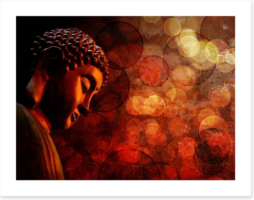 Bronze red buddha