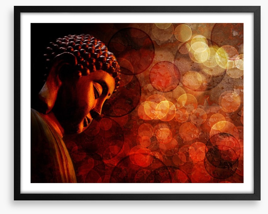 Bronze red buddha