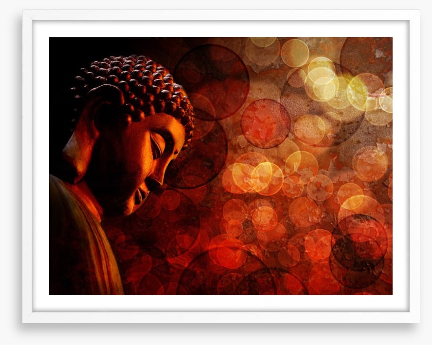 Bronze red buddha