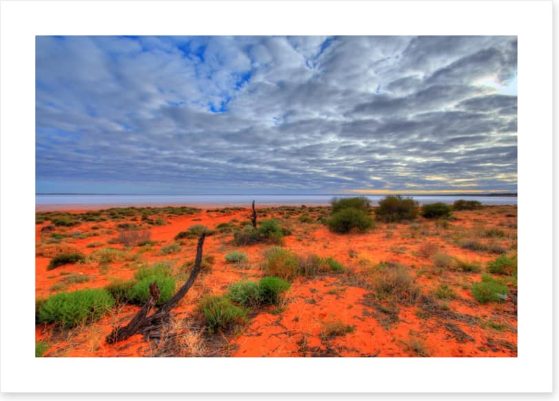 Red centre salt lake