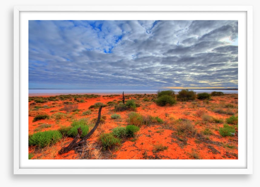 Red centre salt lake