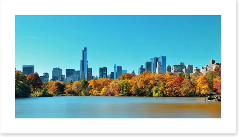 Manhattan skyline in Fall
