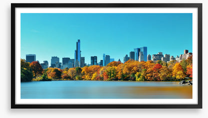 Manhattan skyline in Fall