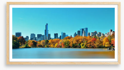 Manhattan skyline in Fall