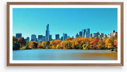 Manhattan skyline in Fall