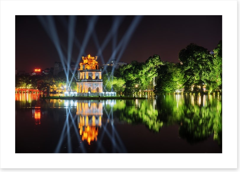 Turtle Tower reflections, Hanoi