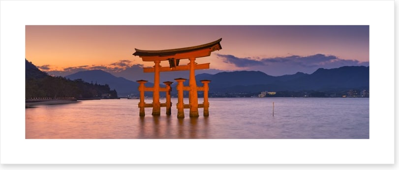 Miyajima torii gate panorama