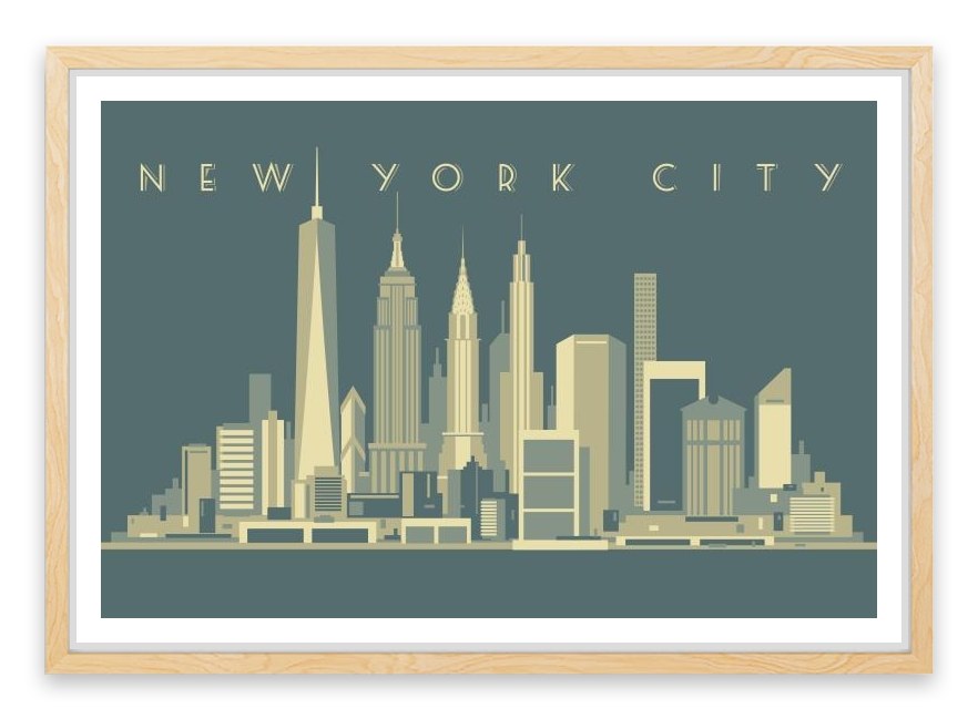 New York City deco skyline