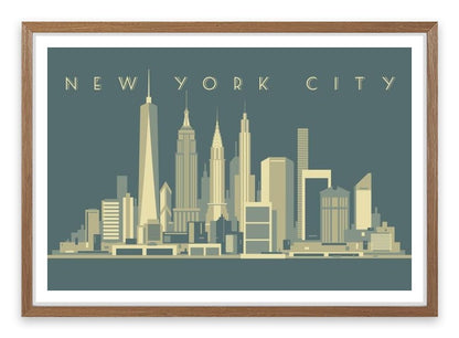 New York City deco skyline