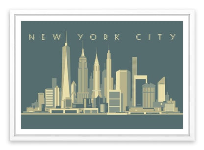 New York City deco skyline