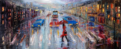 Crossing in the rain