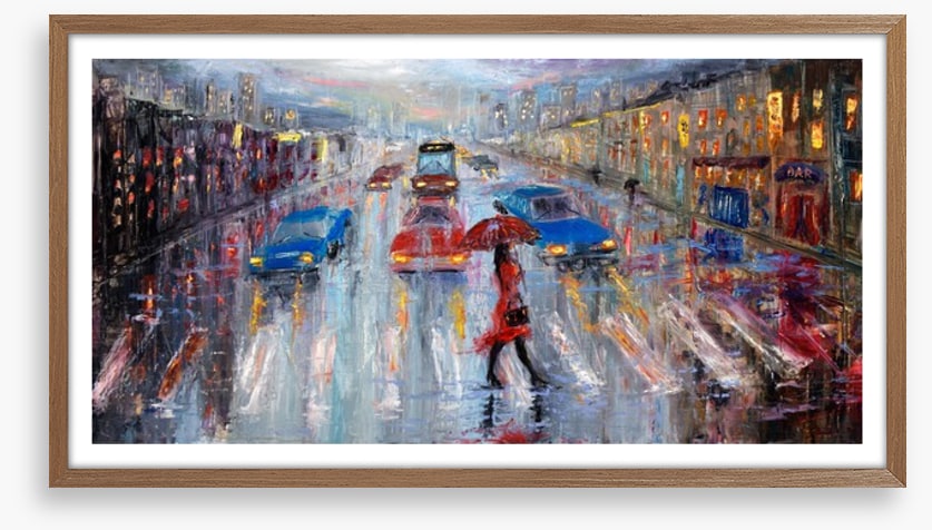 Crossing in the rain