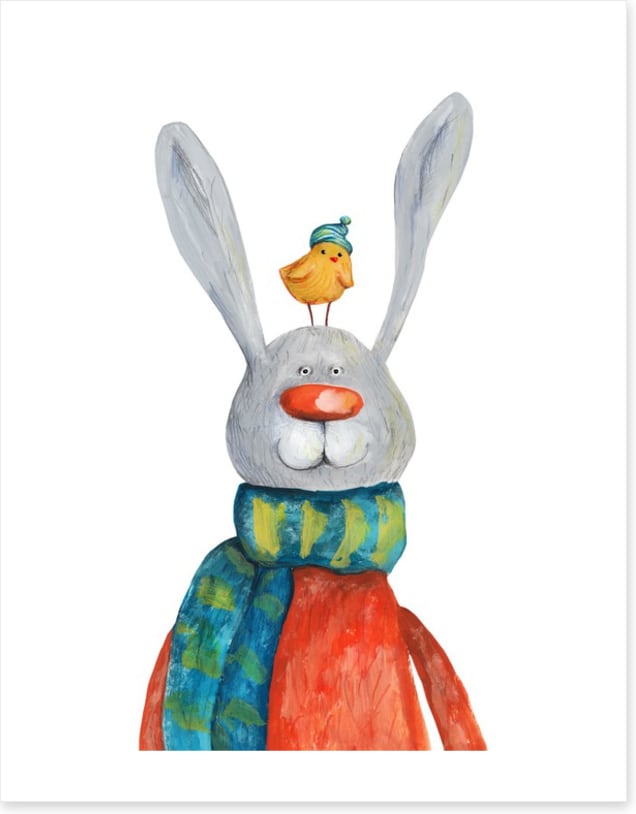 Rabbit and chick
