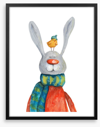 Rabbit and chick