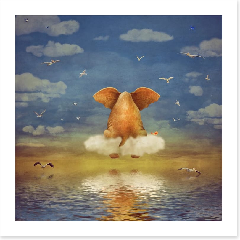 Elephant on the cloud