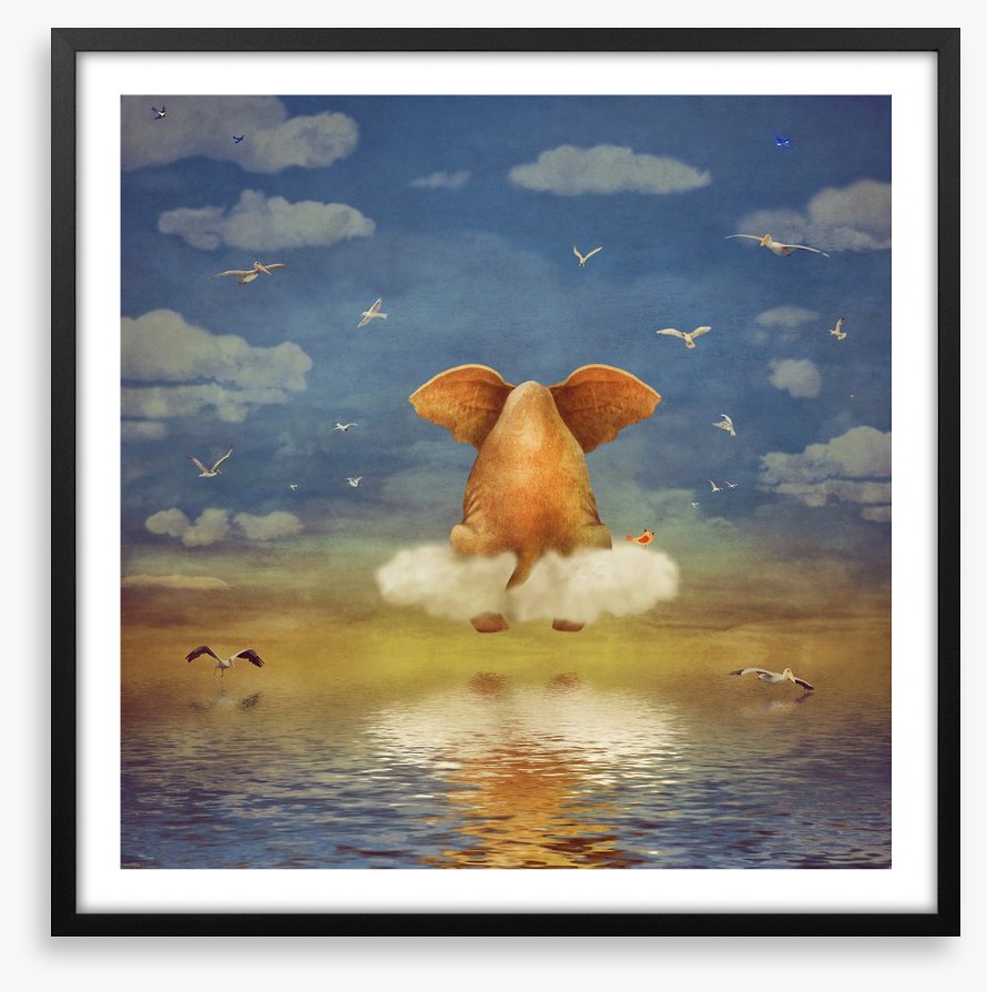 Elephant on the cloud