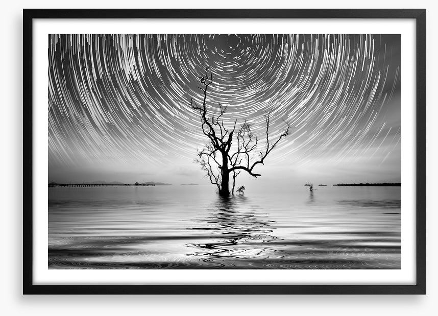 Alone with the star trail