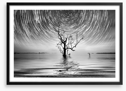 Alone with the star trail