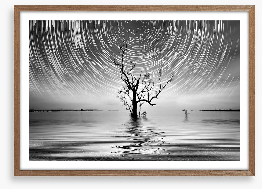 Alone with the star trail