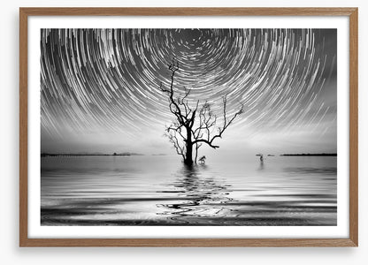 Alone with the star trail