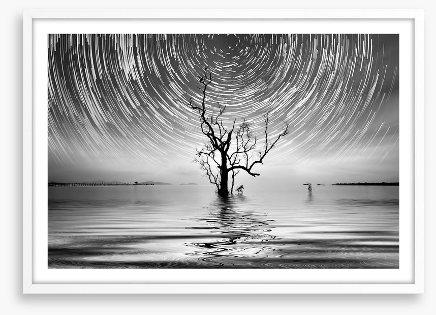 Alone with the star trail
