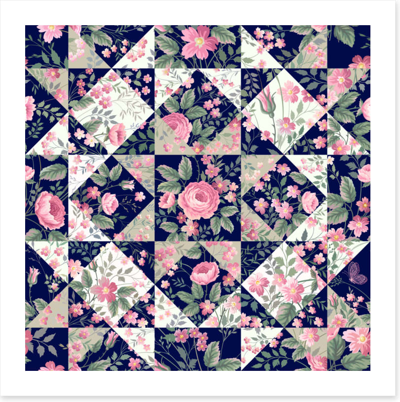 Rosy dusk patchwork