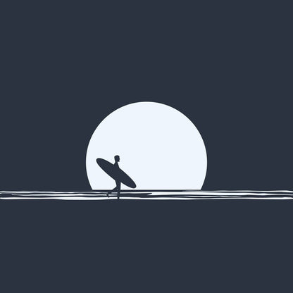 Moonrise surfer