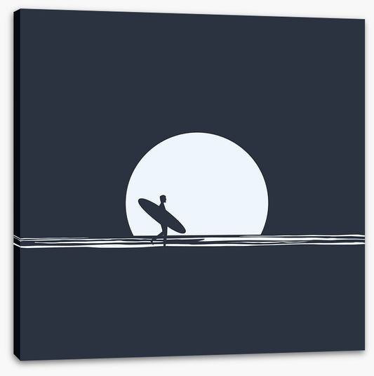 Moonrise surfer