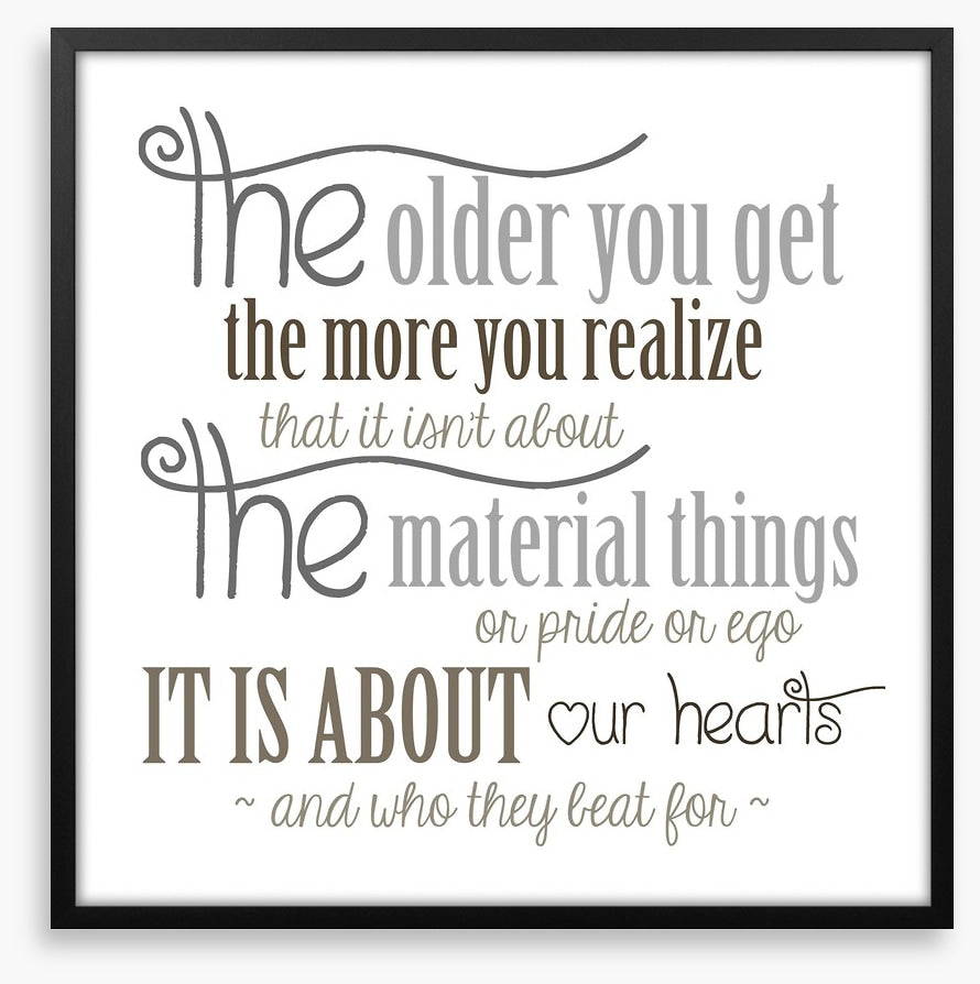 The older you get