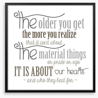 The older you get