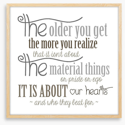 The older you get