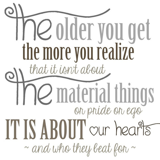 The older you get