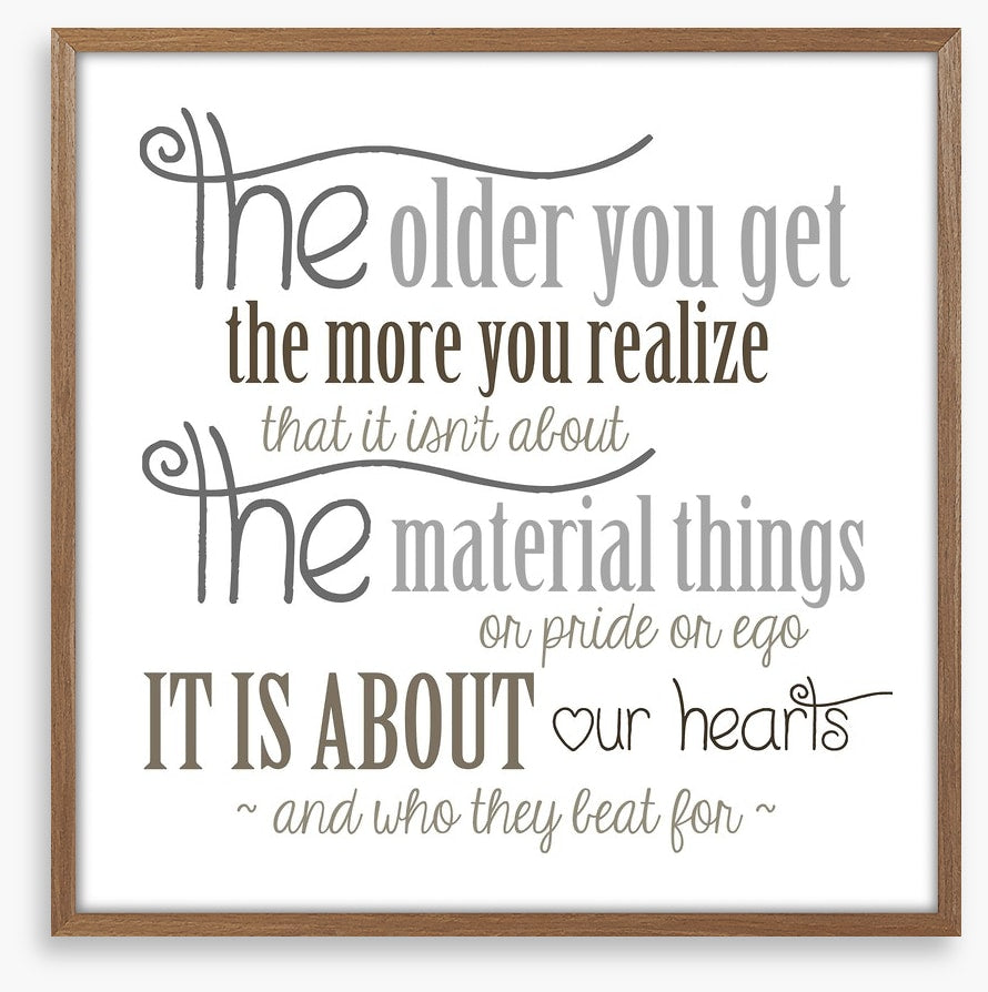 The older you get
