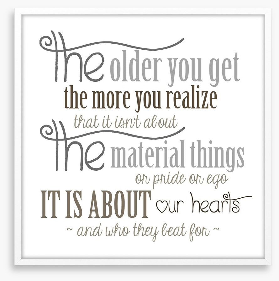 The older you get