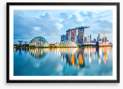 Singapore skyline reflections