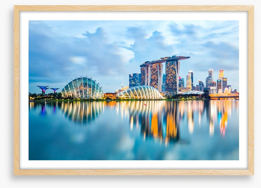 Singapore skyline reflections