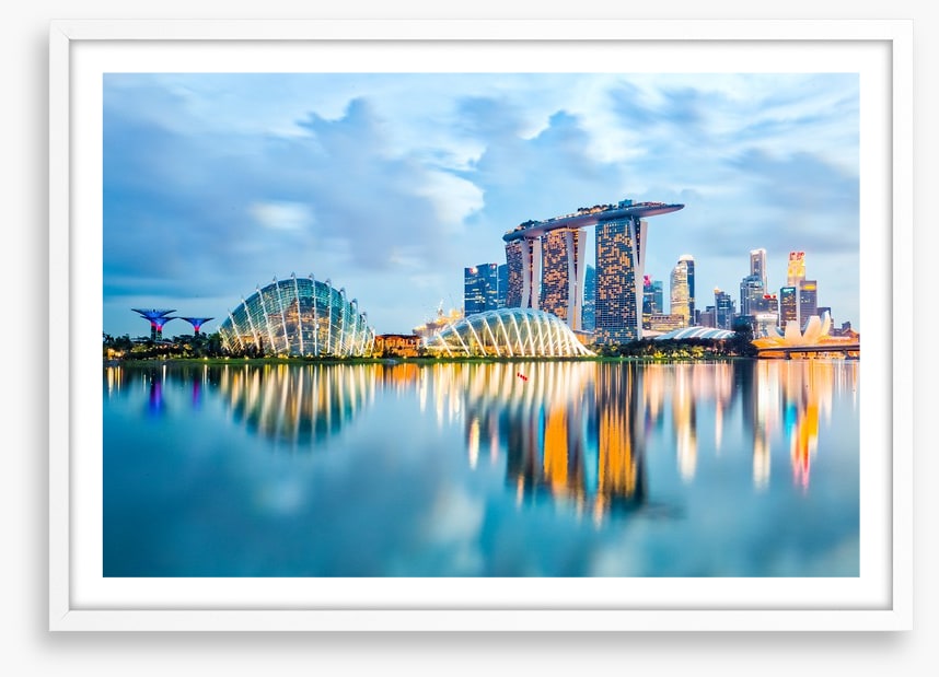 Singapore skyline reflections