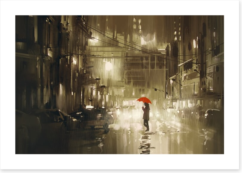 Red umbrella