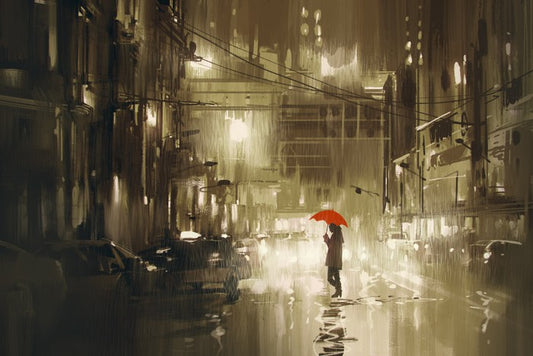 Red umbrella